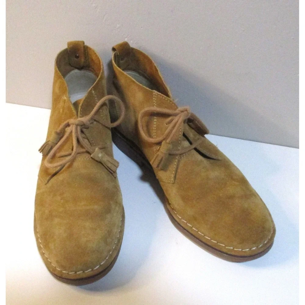 Hush Puppies Tan Suede Tassel Chukka Desert Boots HW05490-221 Mens 9.5